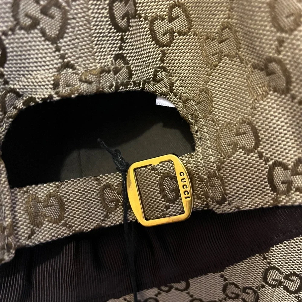 Authentic Gucci GG Original Canvas Hat With Web - Picture 2 of 5